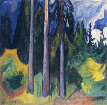 抽象的かつ装飾的 Painting - 森 1903 エドヴァルド・ムンク 表現主義